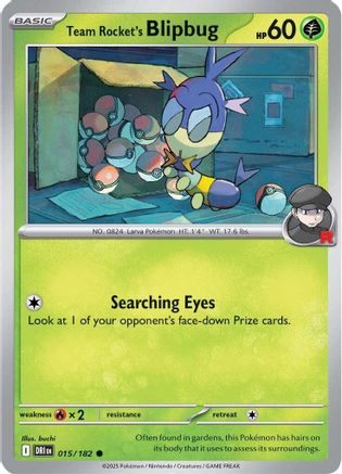 Team Rocket's Blipbug 015/182 - Reverse Holofoil SV10 Destined Rivals - Common