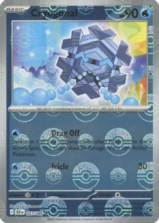 Cryogonal (Poke Ball Pattern) 027/086 - Holofoil SV Black Bolt - Uncommon