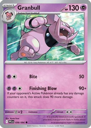 Granbull 038/094 - Reverse Holofoil ME02 Phantasmal Flames - Uncommon