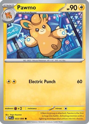 Pawmo 033/094 - Reverse Holofoil ME02 Phantasmal Flames - Common