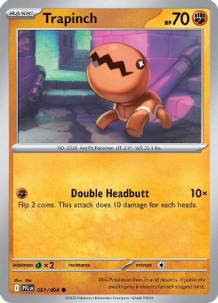 Trapinch 051/094 - Reverse Holofoil ME02 Phantasmal Flames - Common