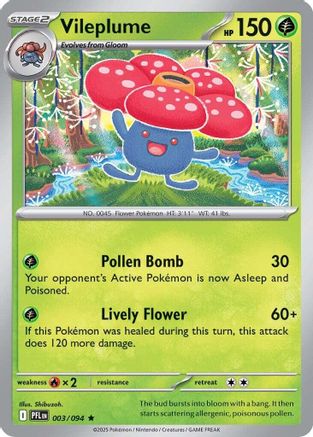 Vileplume 003/094 - Holofoil ME02 Phantasmal Flames - Rare