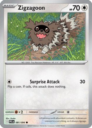 Zigzagoon 081/094 ME02 Phantasmal Flames - Common