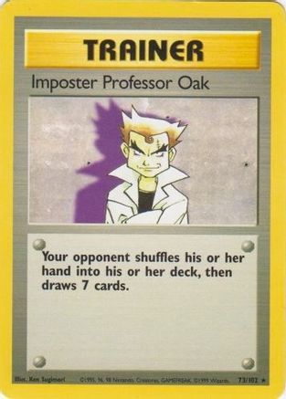 Imposter Professor Oak 073/102 Base Set - Rare