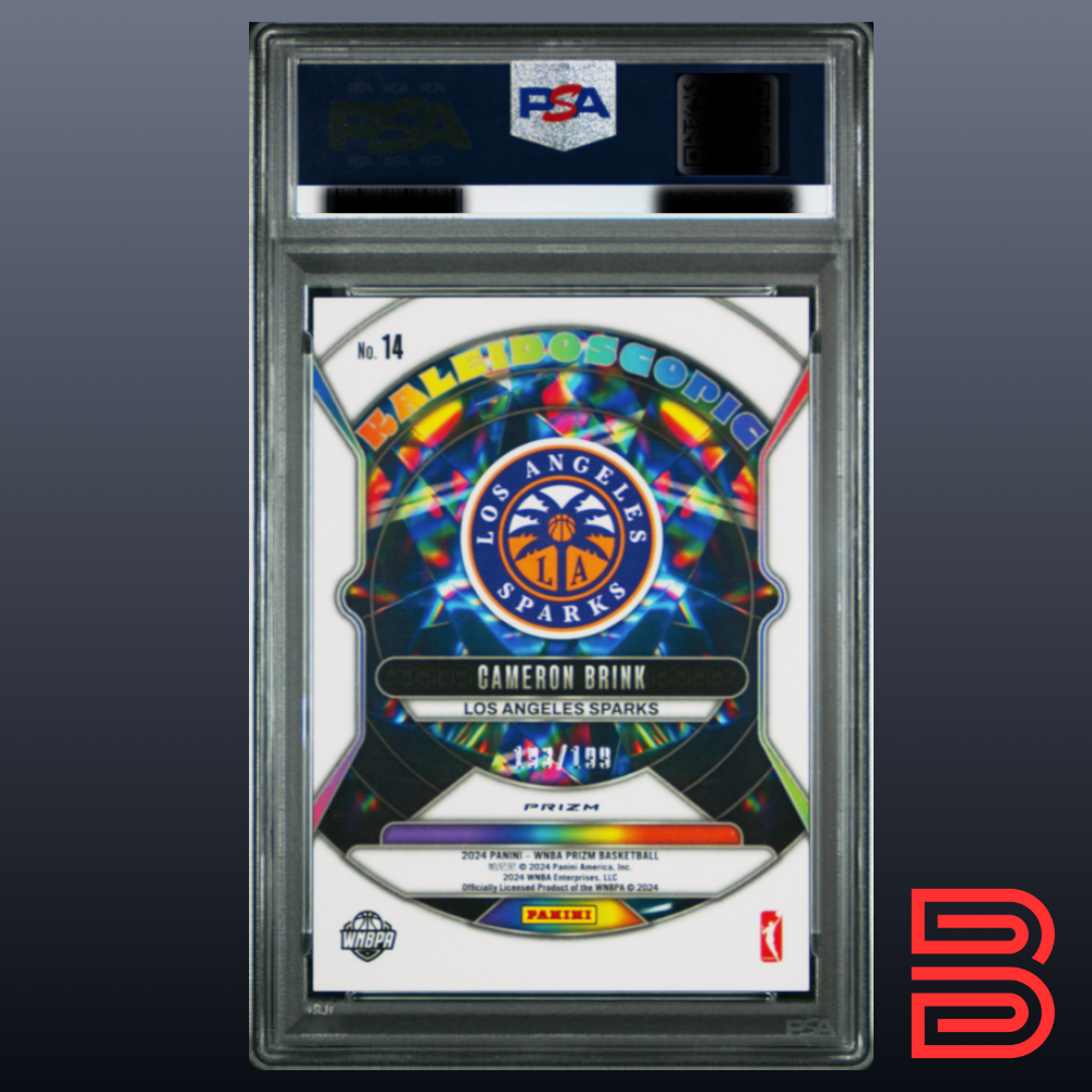 Cameron Brink 2024 Panini Prizm WNBA Kaleidoscopic Blue Pulsar #14 /199 PSA 10