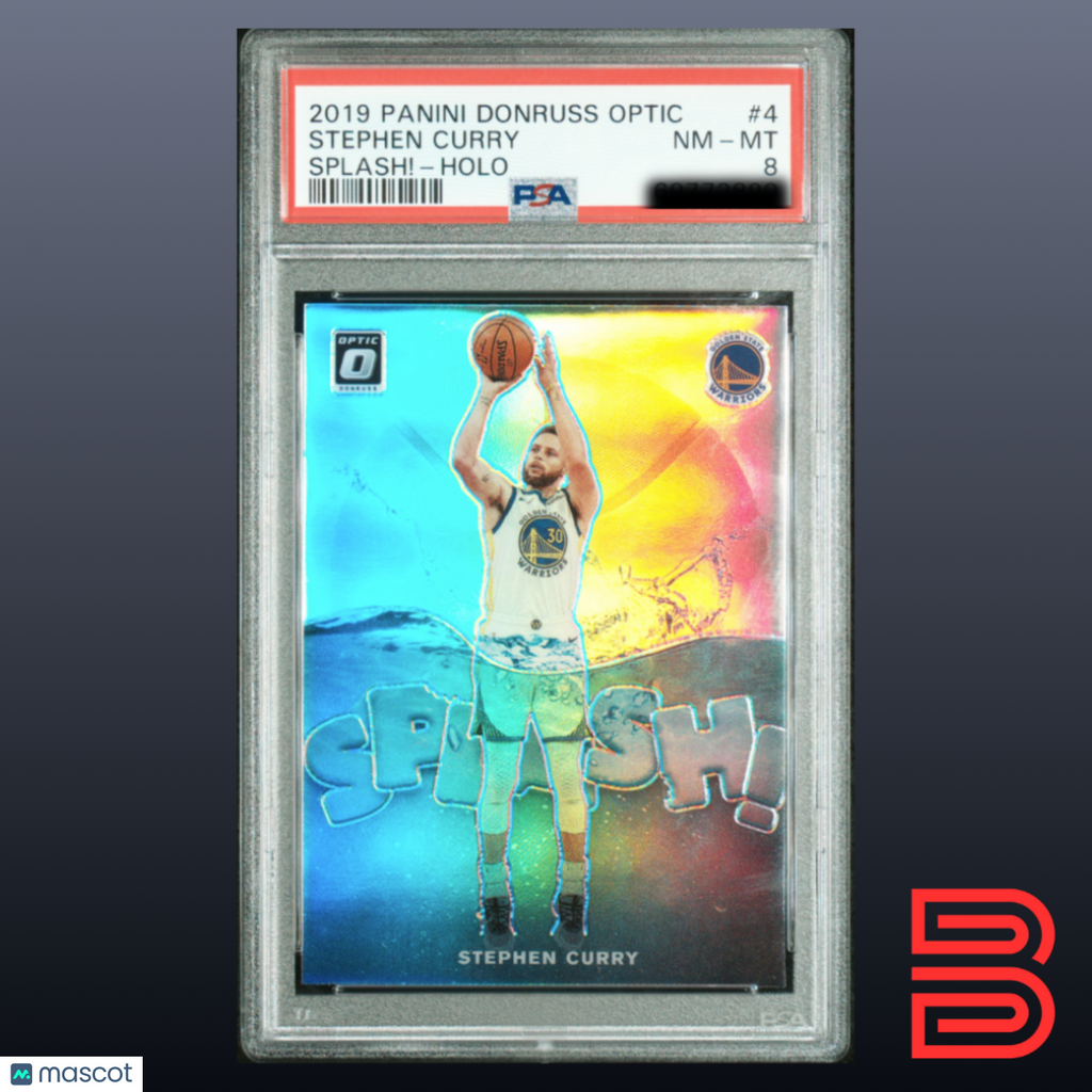 Stephen Curry 2019 Panini Donruss Optic #4 Splash! Holo PSA 8