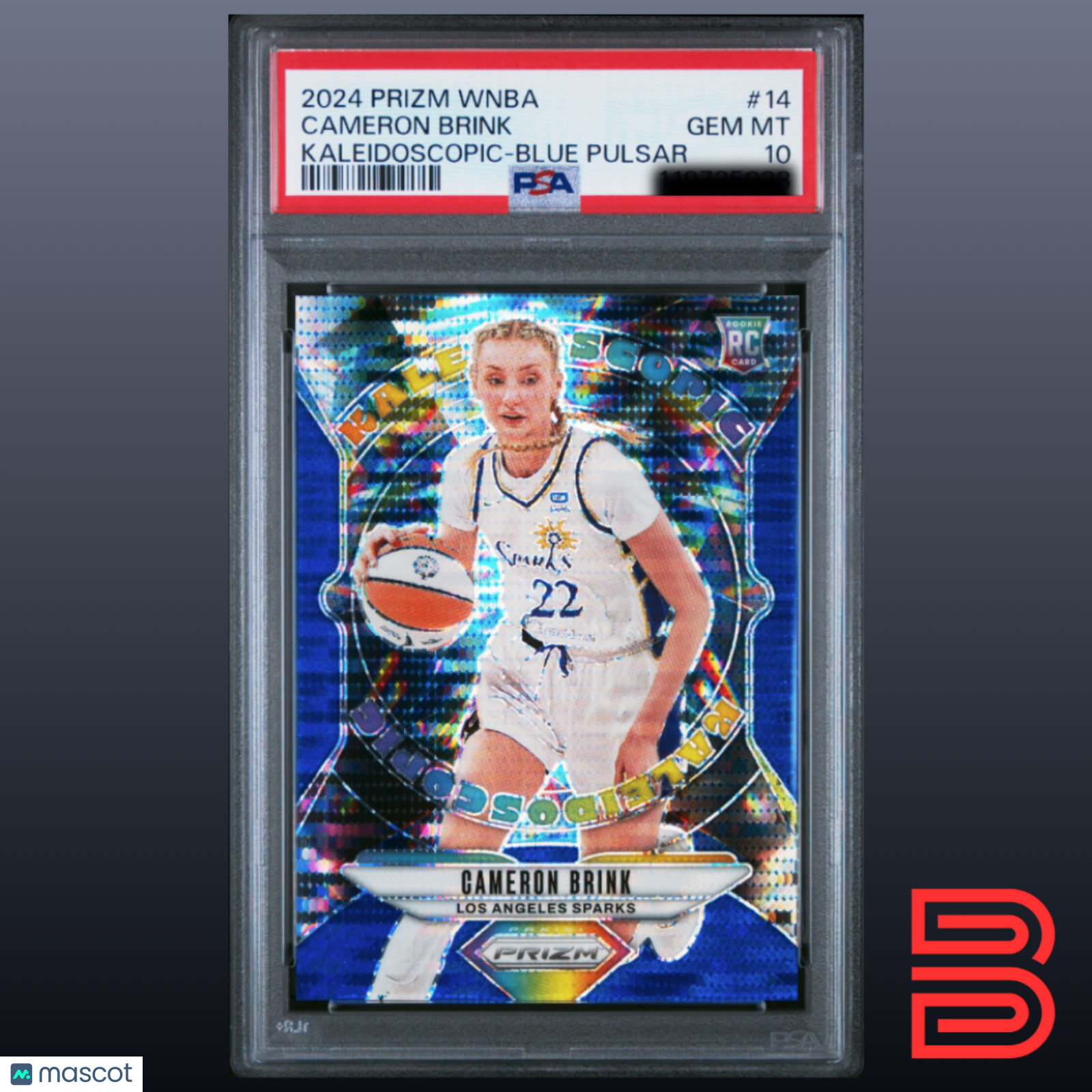 Cameron Brink 2024 Panini Prizm WNBA Kaleidoscopic Blue Pulsar #14 /199 PSA 10