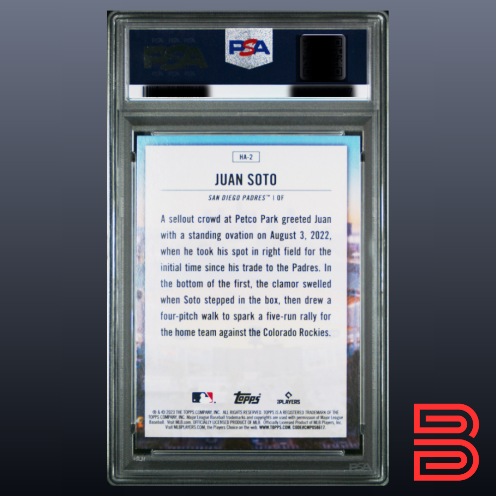 Juan Soto 2023 Topps #HA2 Home Field Advantage PSA 9