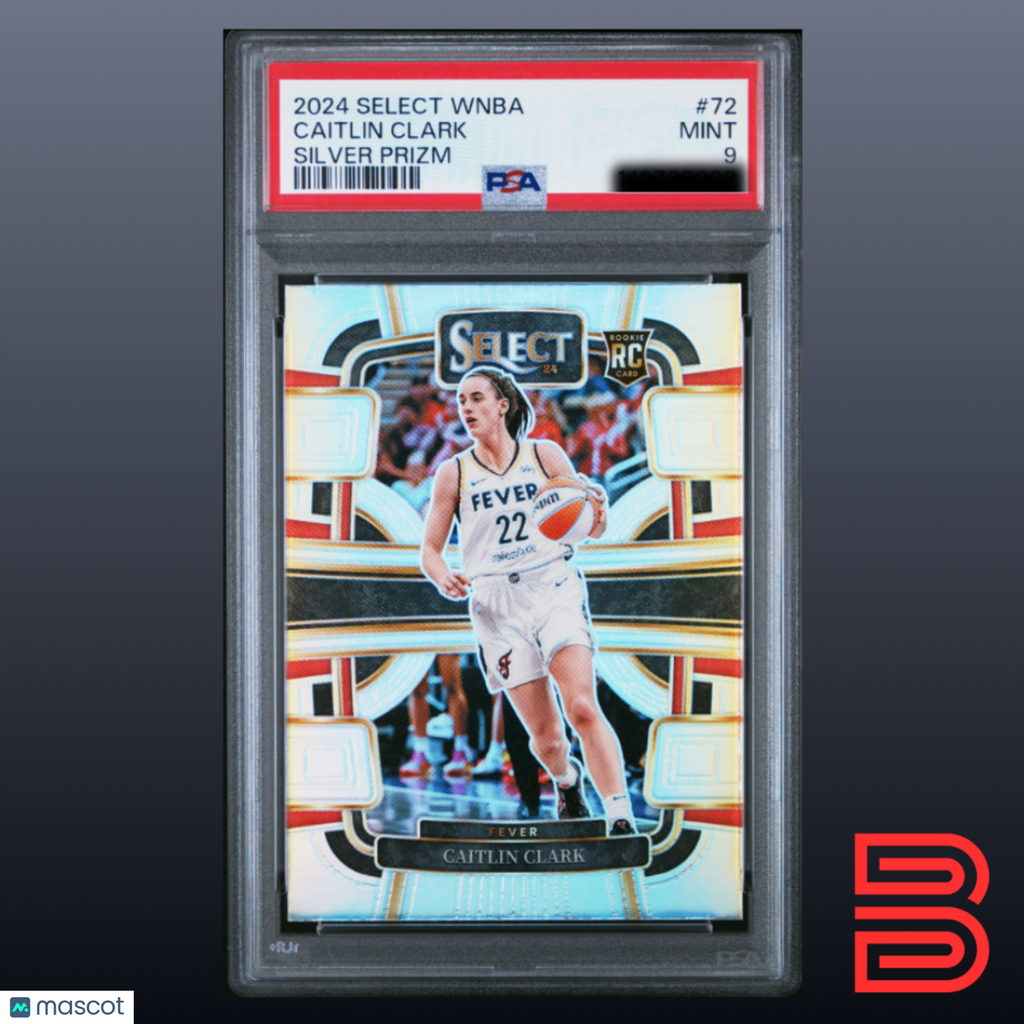 Caitlin Clark 2024 Panini Select WNBA #72 Concourse RC Silver Prizm PSA 9