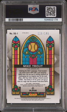 Mike Trout 2021 Prizm Stained Glass Red Mojo /149 Color Match #SG-1 PSA 10