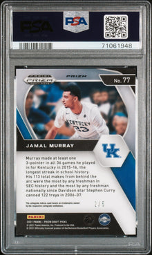 Jamal Murray 2021 Prizm Draft Picks #77 Black Gold Prizm /5 PSA 9 - [BLISS]