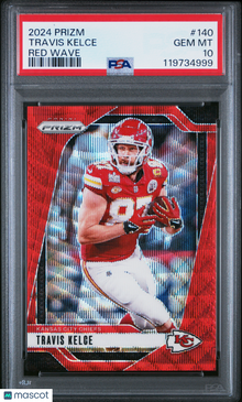Travis Kelce 2024 Panini Prizm Red Wave #140 PSA 10 /149 Color Match