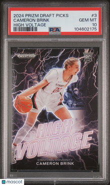 Cameron Brink 2024 Prizm Draft Picks High Voltage #3 CASE HIT PSA 10