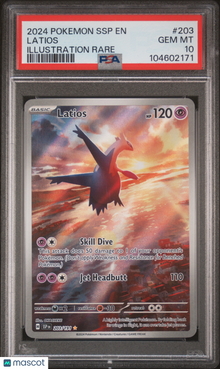 Latios 2024 Pokemon Surging Sparks Illustration Rare #203 PSA 10 - [BLISS]
