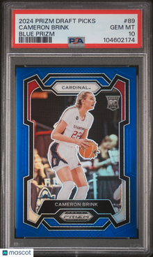Cameron Brink 2024 Prizm Draft Picks True Blue Prizm /199 RC POP 2 #89 PSA 10